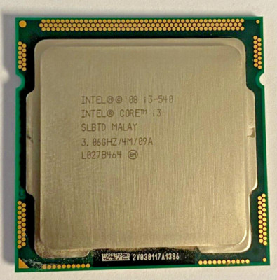 Intel Core i3-540 SLBTD MALAY 3.06GHZ / 4M/09A L116B359 Processor
