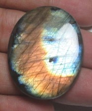 Natural Labradorite Cabochon Oval Shape 72.45 Cts Loose Gemstone H 6862