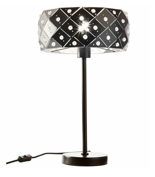Tischlampe Tischleuchte Nachttisch Lese Lampe Leuchte E27 Metall Schwarz 48 Cm-image