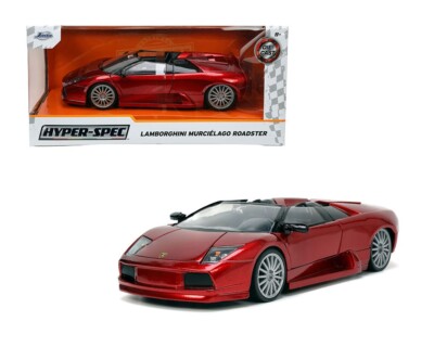 Jada 1:24 Hyper Spec Lamborghini Murcielago Roadster Red Diecast Model Car 34029