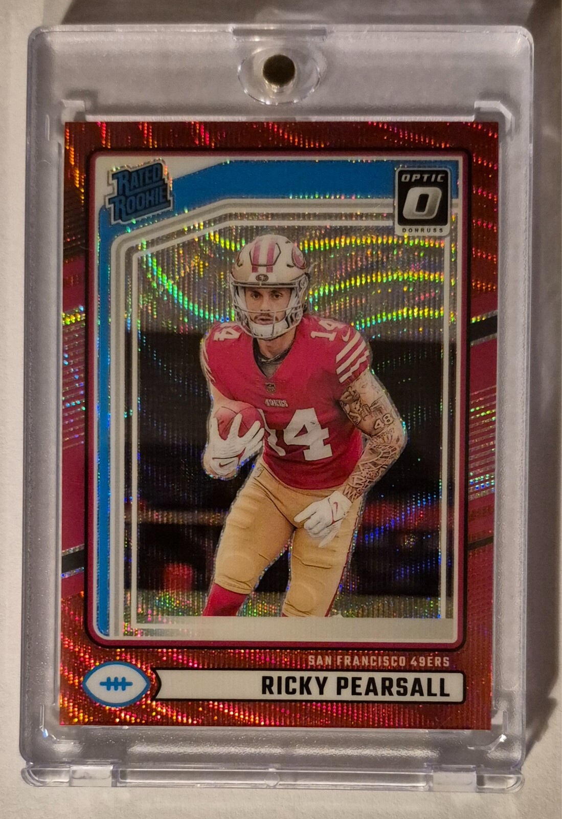 2024 Panini Donruss Rated Rookie Ricky Pearsall #318 Optic Preview Red Wave RC