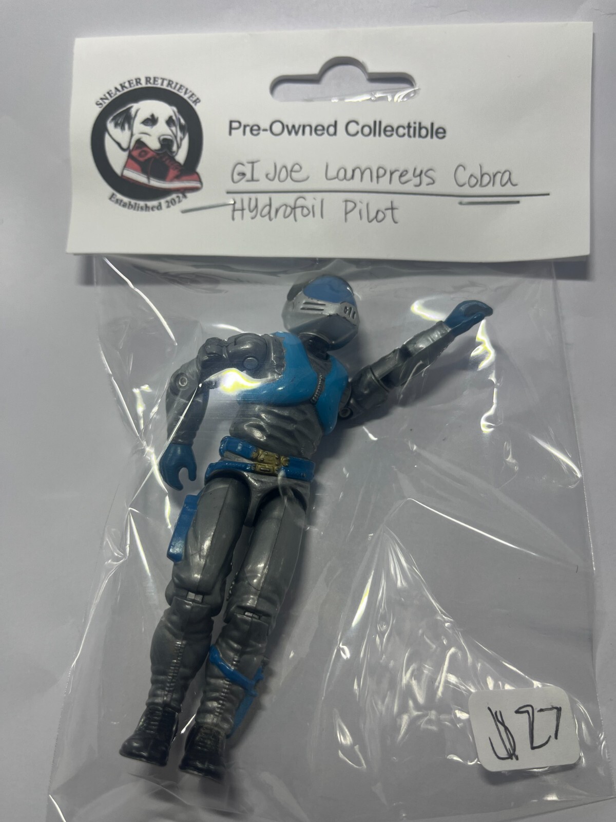 1985 GI Joe Cobra Hydrofoil Pilot Lampreys by Hasbro Action Figure