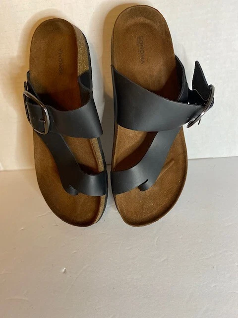 Sonoma Goods For Life Pleasant Women s Leather Slide Sandals size
