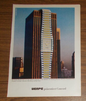 Seltene Werbung CONCORD CENTURION Uhr - Wempe 1982