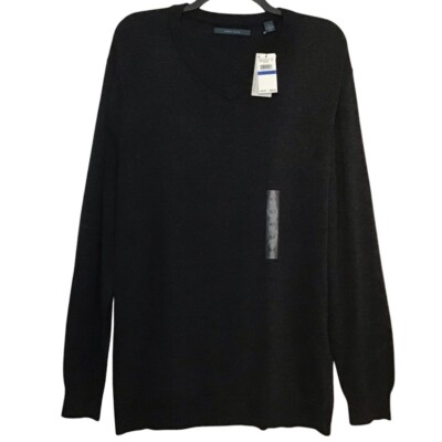 Perry Ellis Men's Big &Tall Plus Black/Grey V-Neck Top Pullover Size XTL