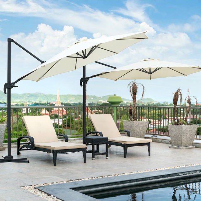 137 8 Patio Umbrella Offset Hanging Umbrella Outdoor Market Umbrella For Sale Online Ebay