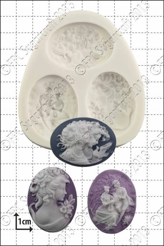 Molde de Silicona Grande Camafeos Comida Uso FPC Pasta de Azúcar - Imagen 1 de 1