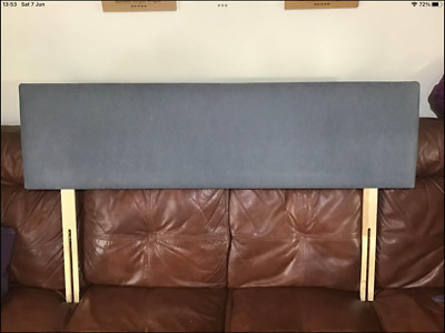 Home Devon Argos gepolstertes Doppelbett 4  6  grau Schlafzimmer Kopfteil