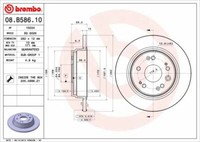 2X Brembo 08.B586.10 Bremsscheibe Hinten FüR Honda