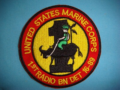 VIETNAM WAR PATCH, USMC MARINE 1st RADIO BATTALION DETACHMENT 16-89 ...