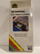 NEW NIPPON VCR HEAD CLEANER FOR ALL VHS VCR TAPE PLAYERS VC-40 VHS HONG KONG