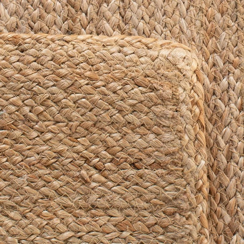 Rug Jute Carpet Handmade 100% Natural Braided Jute Modern Living Area Decor Rug - Image 3 of 4