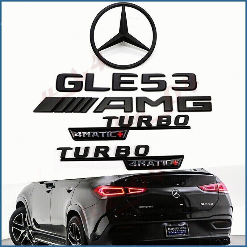 for Mercedes COUPE Matte Black Emblem GLE53 AMG TURBO 4MATIC+ Trunk Badge C167