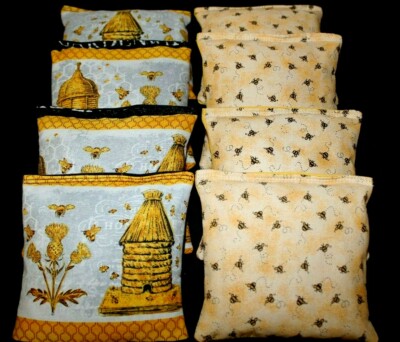  HONEY BUMBLE BEE HIVE BLACK YELLOW  8 ACA Regulation Cornhole Bean Bags