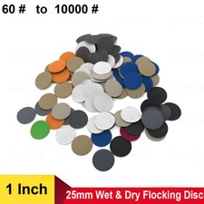 60 - 10000 Grit 1 Inch Round Sandpaper Sanding Disc 25mm Wet Dry Flocking Disc