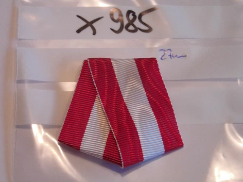 Medal Ribbon Denmark Red White Red 1 Piece (x985)