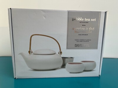 DAVIDsTEA DAVIDs Tea - Pebble White Tea Set with Infuser | eBay
