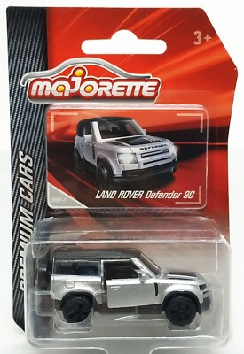 Majorette Land Rover Defender 90 Metallic Silver Black 1:66 3