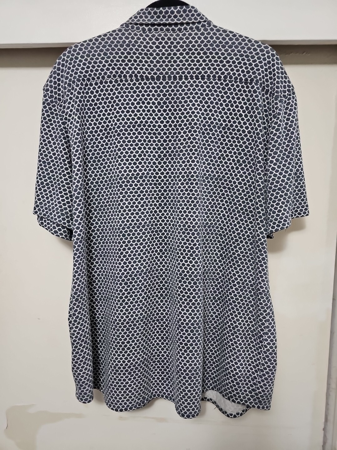 Faherty Geometric Playa Fish Scale Button-up S/S … - image 5