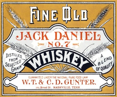 JACK DANIEL OLD NO.7 TENNESSEE WHISKEY GRAIN QUALITY VINTAGE  POSTER REPRO LARGE