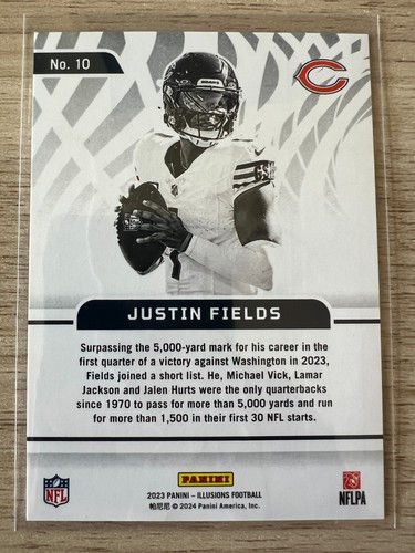JUSTIN FIELDS 2023 PANINI ILLUSIONS AMAZING #10 CHICAGO BEARS - 第 2/2 張圖片