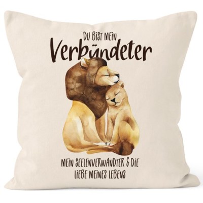 Cushion Cover You Are My Ally Lion Lion Couple Love Saying Gift