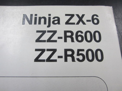 Kawasaki Ninja ZX-6, ZZ-R600, ZZ-R500OEM Service Shop Manual for