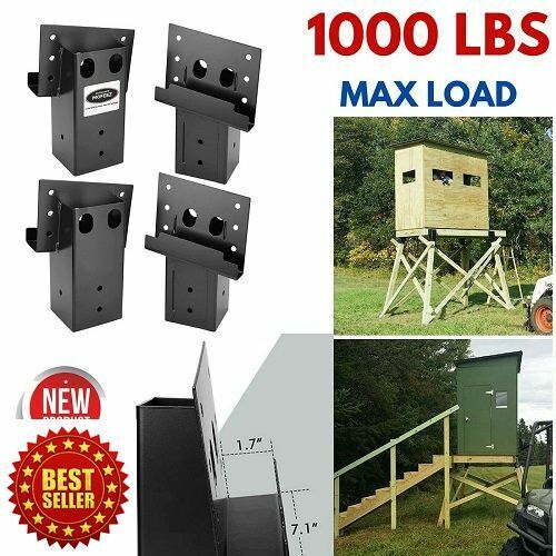 4-Pack Dual Angle Elevator Brackets 4x4 Deer Stand Hunting Blind Tower Platform