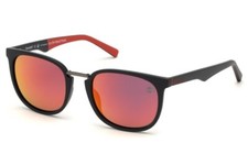 Timberland TB9175 02D Black Mirrored Round POLARIZED Sunglasses Frame 54-21-145