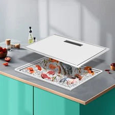 304 Stainless Outdoor Indoor Drop-in Ice Chest Cooler Party bar Ice Bin