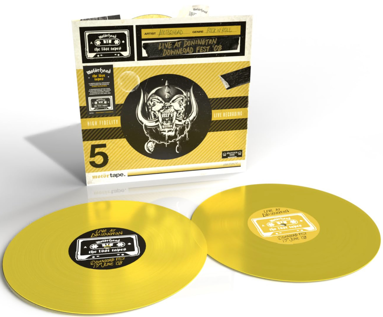 Motorhead The Löst Tapes Vol. 5 (Live At Donington 2008) Double Vinyl LP Yellow