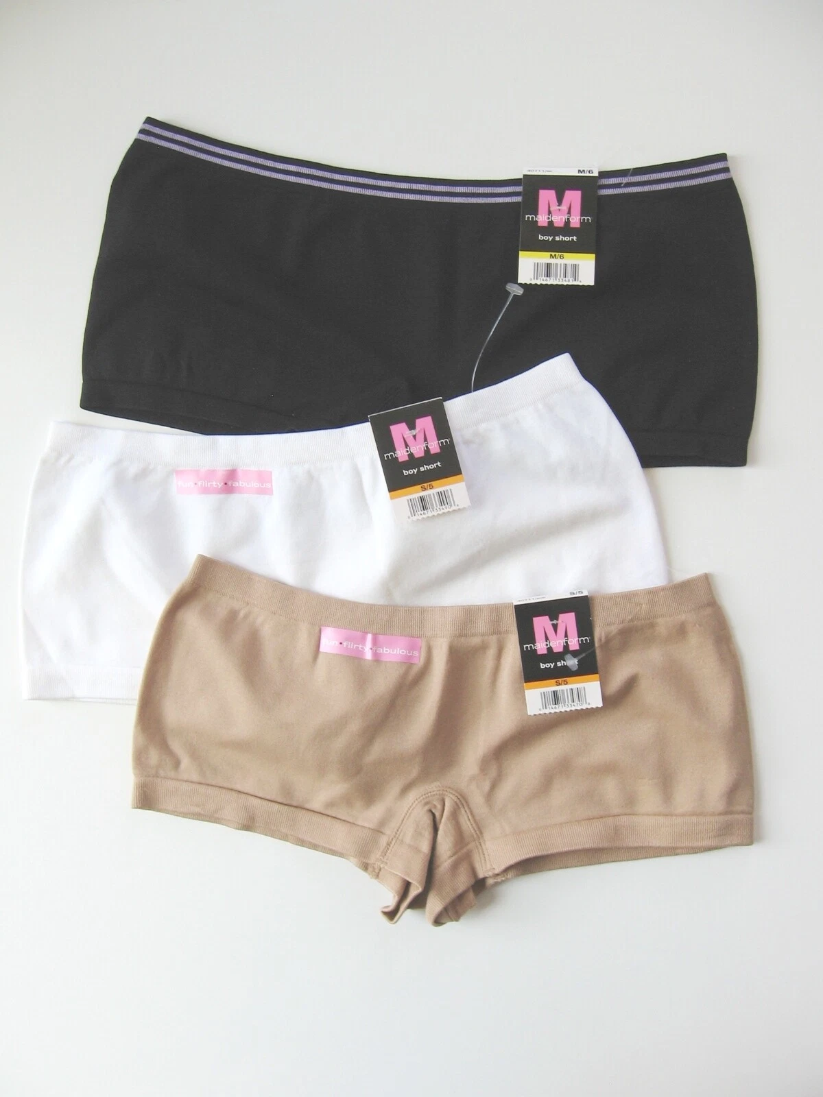 www.prominentresults.com :A0549 Maidenform NEW 40711 Women's Seamless Stretch Microfiber Boyshorts S M L