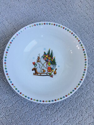 Dr Suess The Grinch and Max Serving Bowl How Grinch Stole Christmas