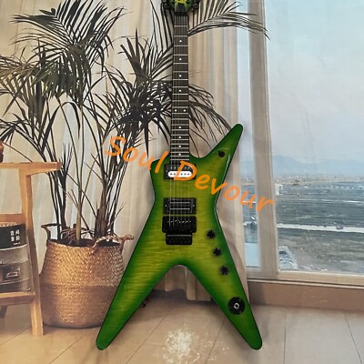 USA Green Dimebag washbur Electric Guitar Tiger line Body Black Tremolo FreeShip