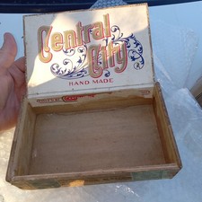 Early Central City Cigar Box Jackson Michigan Dated 1880 &sup1;901 1904 Advertising