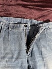 Haggar   Pleated  Denim Blue Jean  Pants  36x32   Distressed  Expandable Waist — photo 10