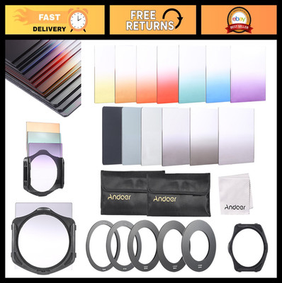 13pcs Square Gradient Color Filter Kit for Cokin P Series + Holder, Adapter & Ba
