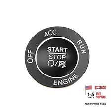Engine Start Stop Button Cover Kit One Click Push Start Button Trim Black