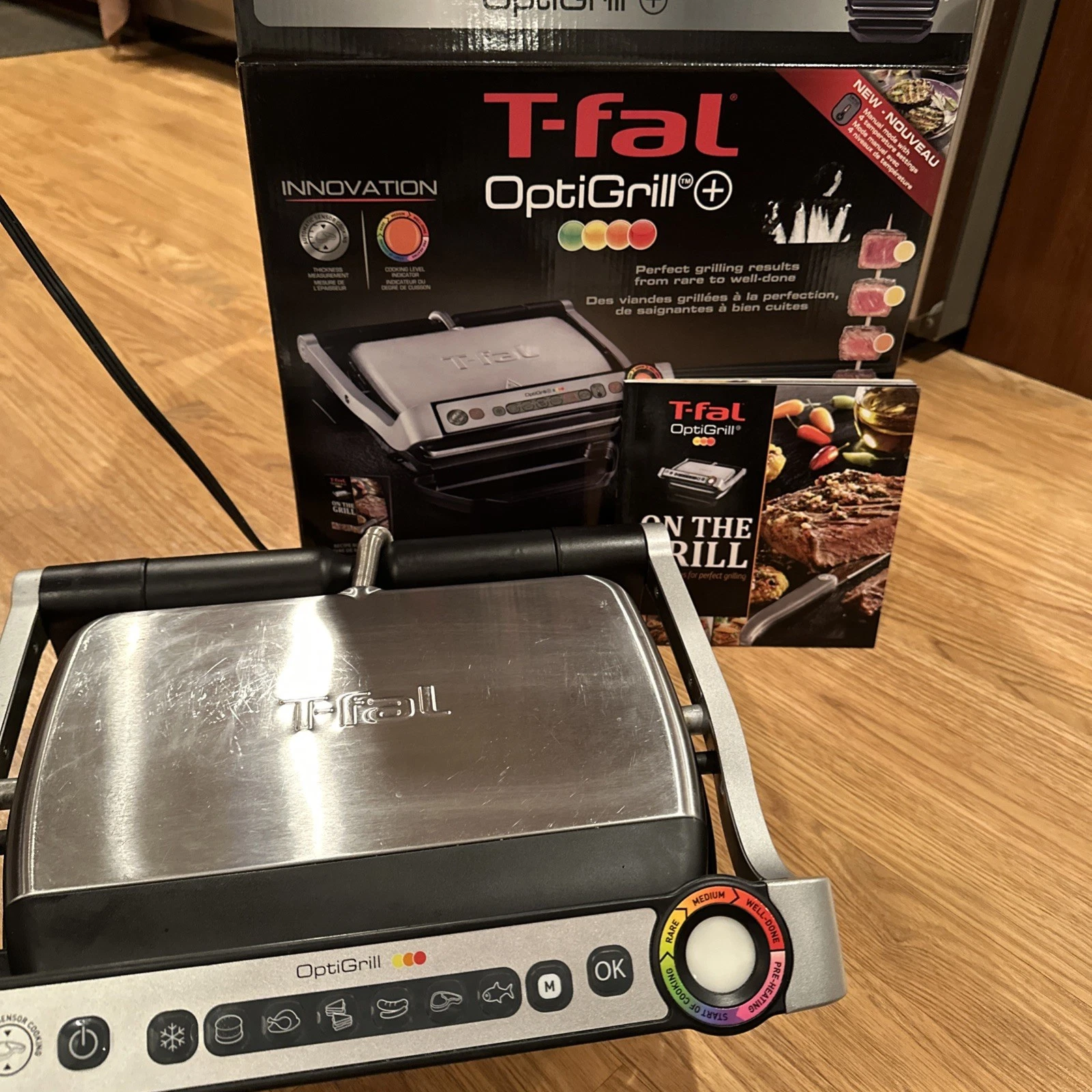 T-FAL OptiGrill Indoor Meat Grill Sandwich Press 8356s1 Tested Works
Opens in a new window or tab