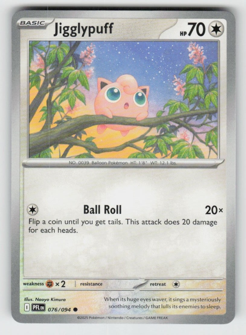 Jigglypuff 076/094 Common Phantasmal Flames Near Mint