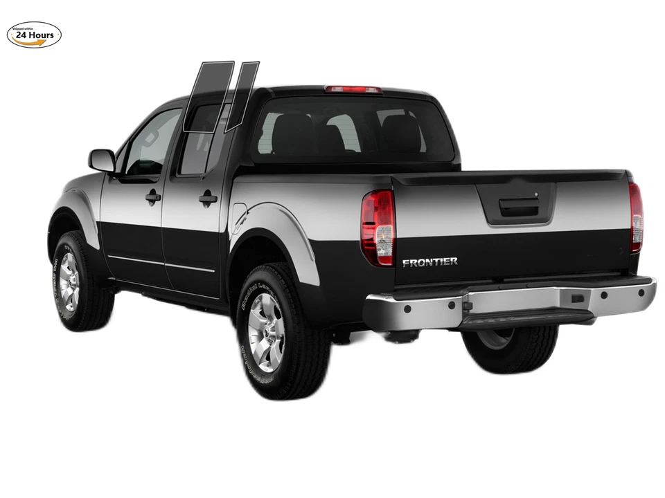 Kit de película de tinte de ventana de 2 capas precortada para Nissan Frontier 2005-2021 doble cabina Foto 3 de 4