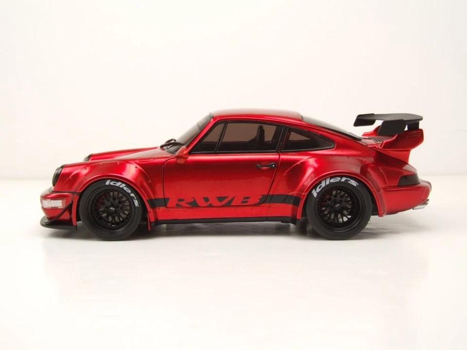 Porsche 911 (964) RWB Rauh-Welt rot Modellauto 1:18 Solido - Bild 3 von 4