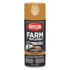 Krylon K01953008 Spray Paint, Old Equipment Yellow, High-Gloss, Solvent, 12 Oz