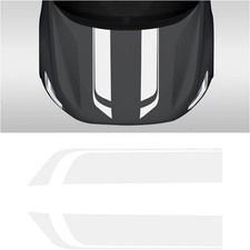 Universal Car Hood Decal Sticker, Vinyl Graphics for Side Body St Color: White