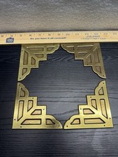 4 Brass Decorative Corner Pieces 4” Furniture Protectors Cabinet KBC N6962 (58)