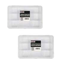 HT Hardware Storage Case with Compartments, Toolbox Organizers and Craft Stor...