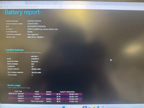 Lenovo Legion 7 16IRX9 / i7-14th Gen / 16 RAM / 1TB SSD / RTX 4060 - PLEASE READ - Afbeelding 10 van 11