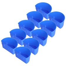 S Blue 10pcs Pigeons Feeding Cups Safe Plastic Bird Hanging Feeding Dish Cup-DSO