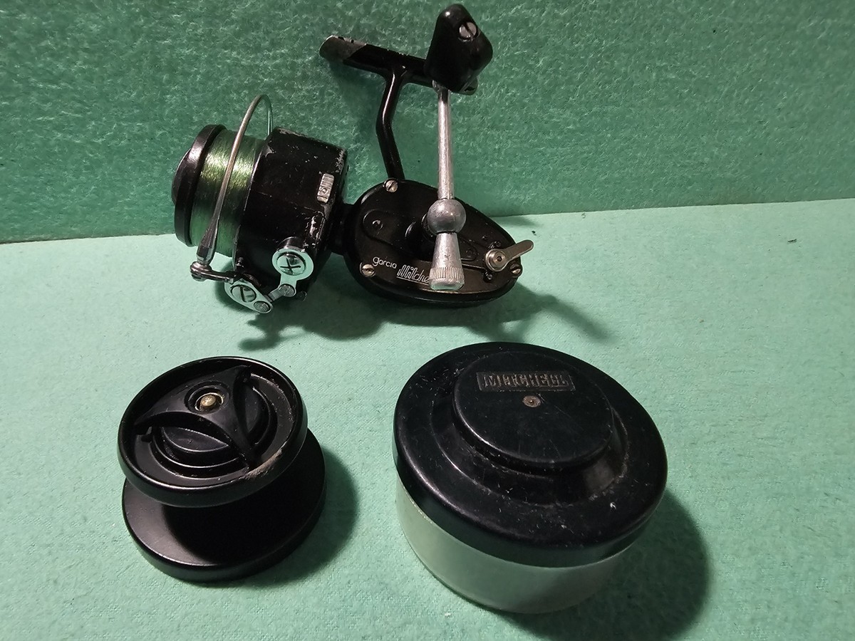 Vintage Garcia Mitchell 330 Automatic Bail Spinning Fishing Reel W Vintage Garcia Mitchell 330 Automatic Bail Spinning Fishing Reel W