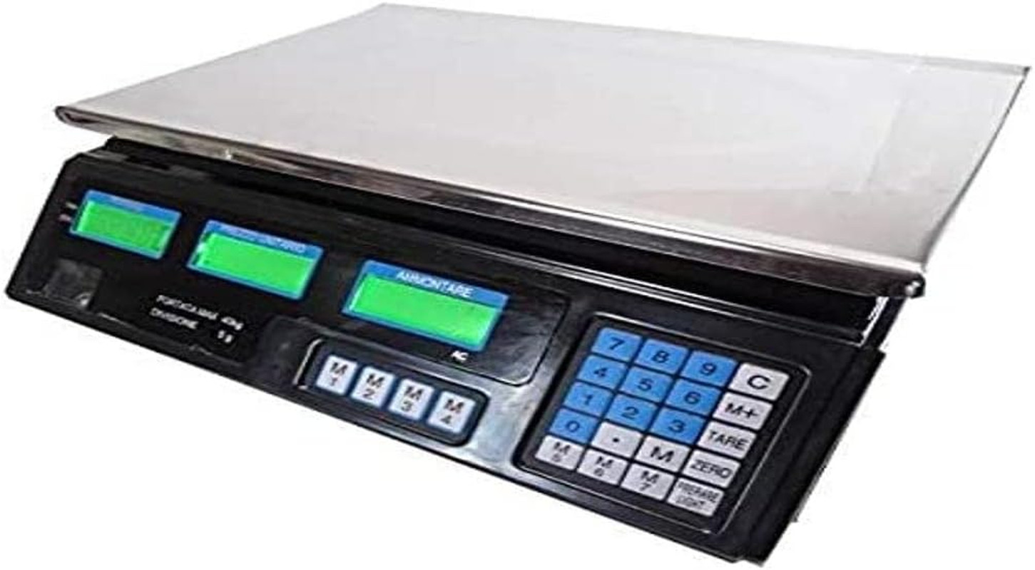 Bilancia Elettronica Digitale Professionale Da 5 Gr a 40 Kg in Acciaio Inox